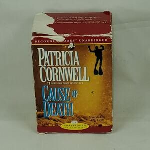 Patricia Cornwell Cause of Death Unabridged Audiobook Cassette Set w/ Box